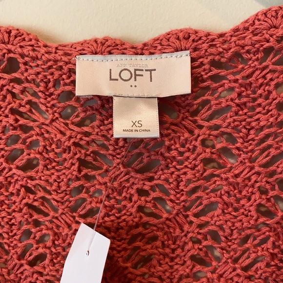 NWT Loft brand coral pink sweater - Picture 4 of 7